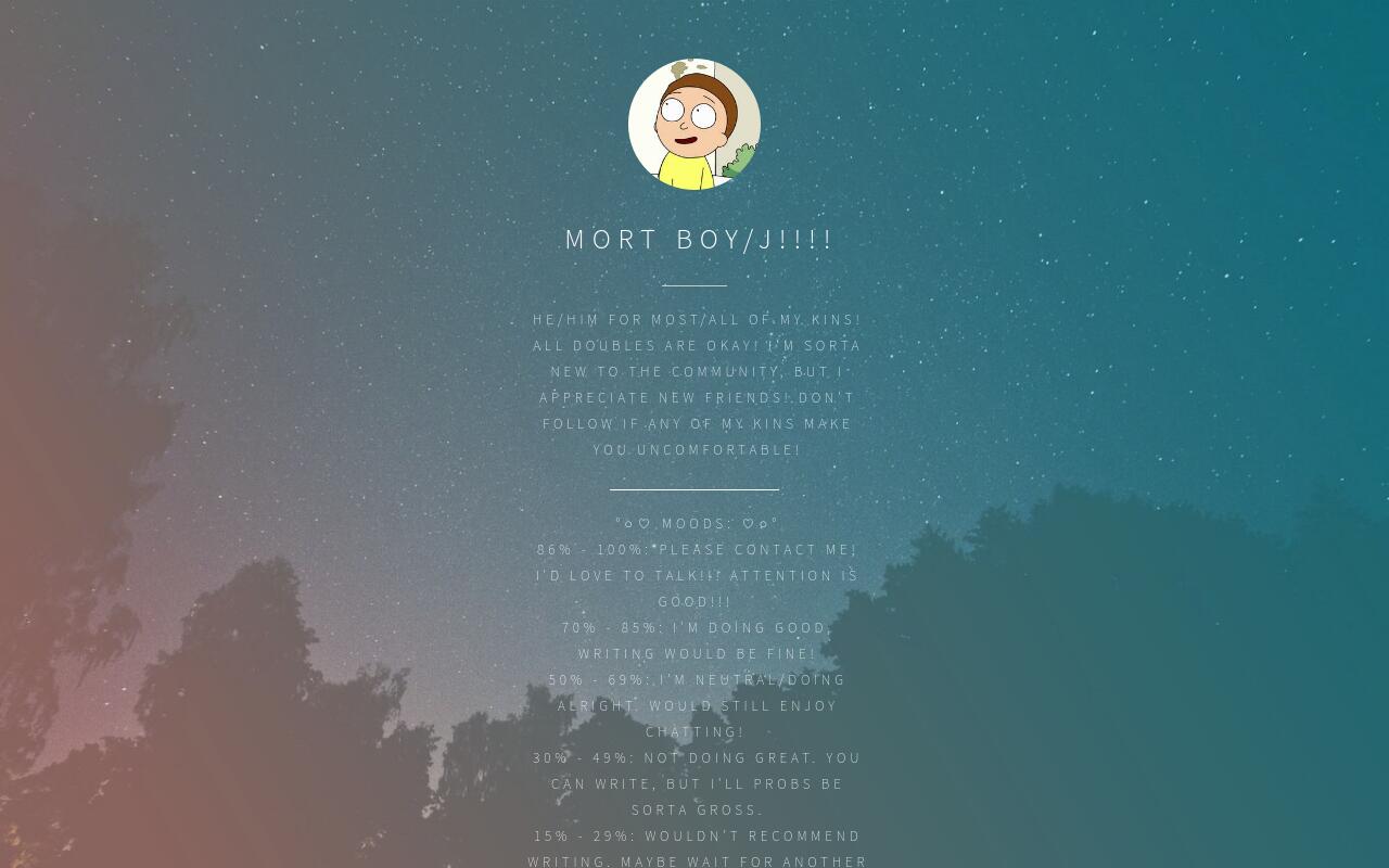 Carrd profile picture for @mort
